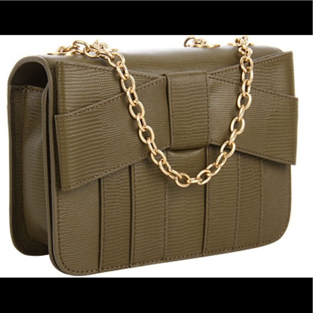 Zac Posen Green Shirley Bow Crossbody NWOT